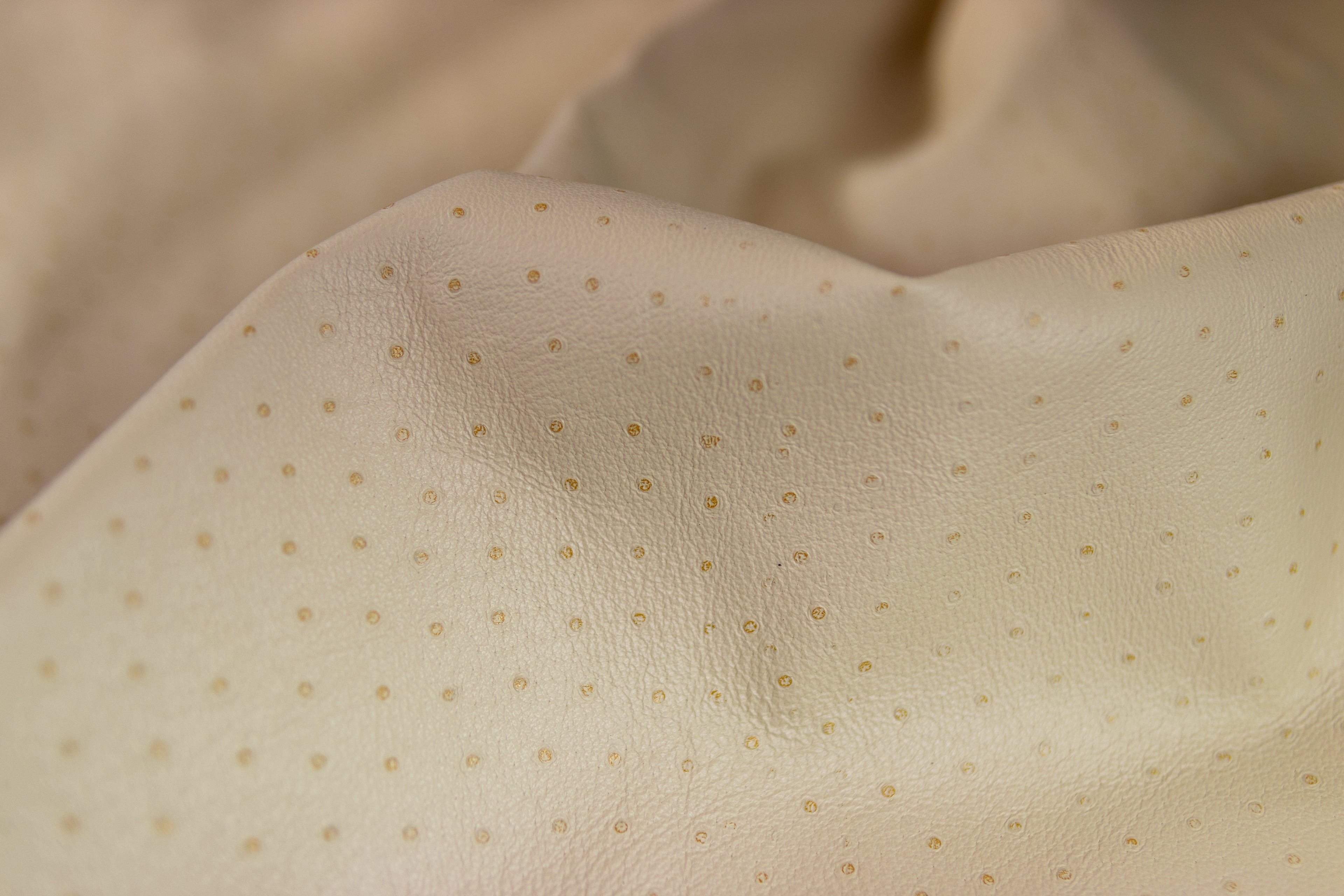 Beige Lambaleður